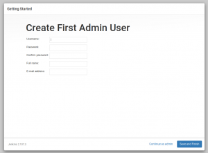 Create First Admin User