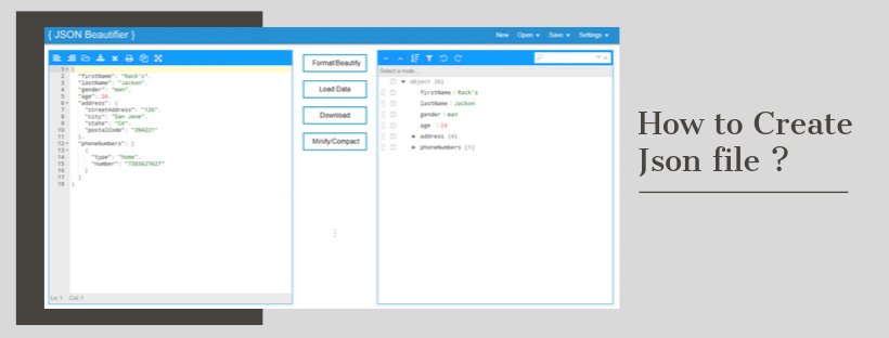 how to create json file