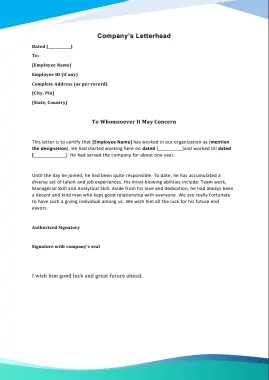 event management work experience letter 22