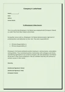 employee experience certificate format 30