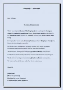 experience certificate template 29