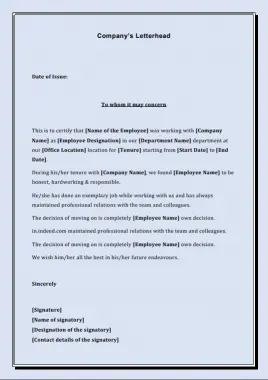 experience certificate template 29
