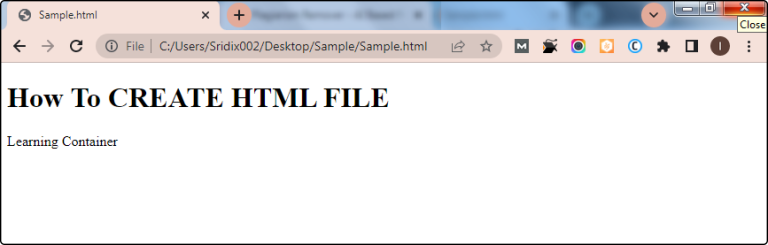 How to Create HTML File in Windows/Mac - Learning Container