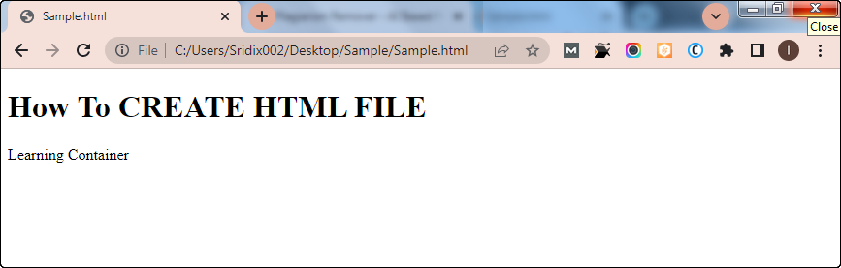 How to Create HTML File in Windows/Mac - Learning Container
