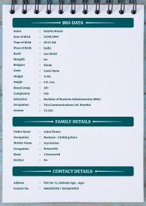 Biodata Format For Marriage 12