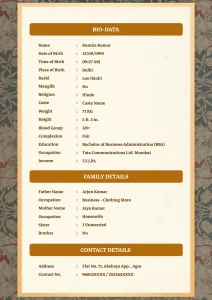 Biodata Format For Marriage 13