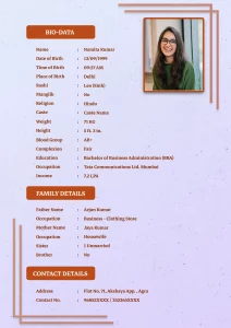 Biodata Format For Marriage 14