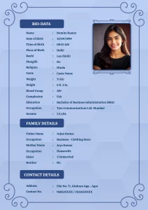 Biodata Format For Marriage 16