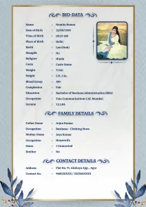 Biodata Format For Marriage 18