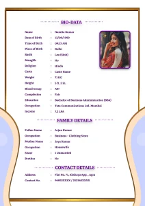 Biodata Format For Marriage 19