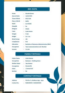 Biodata Format For Marriage 25