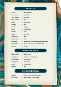 Biodata Format For Marriage 26