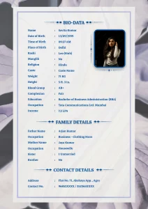 Biodata Format For Marriage 28