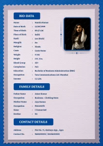 Biodata Format For Marriage 8