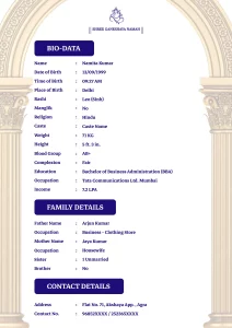 Biodata Format For Marriage 9