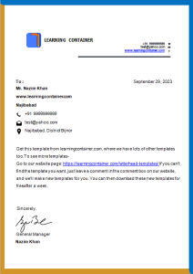 Indian Letterhead Template Design