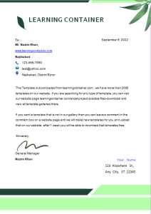 166- Company letter head format in word
