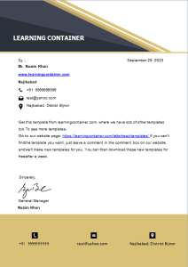 167- business letterhead format word