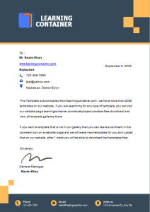 170- company letter head sample