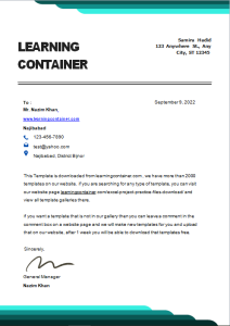 171- letter head design in word