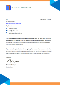 172- letter head for company