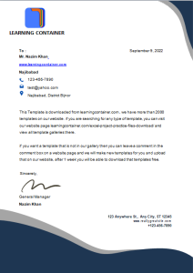 173- letter head format word for office