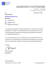 175- company letter head template word
