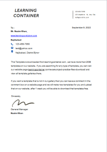 178- free business letterhead Template word