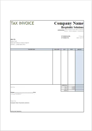 GST Invoice Format No 8