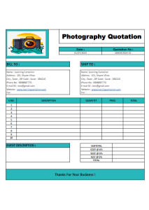 Wedding Photography Quotation Format 59