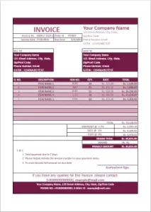 free editable invoice template 42