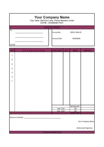 simple invoice template free 21