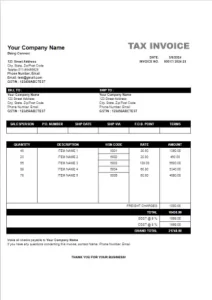 tax invoice format 17