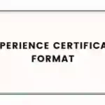 Experience Certificate Format