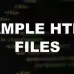 Sample HTML Files